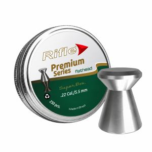 Rifle Premium .22 5.50mm Flathead Airgun Pellets 16.82gr – Tin of 250