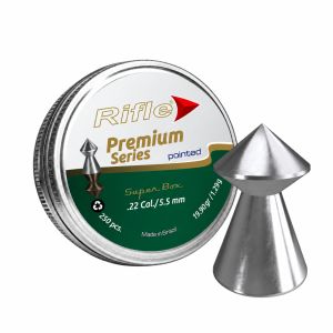 Rifle Premium .22 5.50mm Pointed Airgun Pellets 19.90gr – Tin of 250