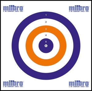 Milbro RWB Thick Card Airgun Targets 14cm – Air Rifle & Pistol (50 Pack)