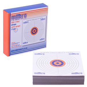 Milbro Match Card Airgun Targets 17cm – Air Rifle & Pistol Practice (100 Pack)