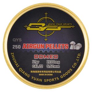 QYS FT Domed Precision Pellets .22 [5.50mm 17gr 1100mg] 250 Tin