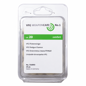 VFG 20g 20 Gauge Shotgun Comfort Barrel Cleaning Felts Cal 25 Pack 332053