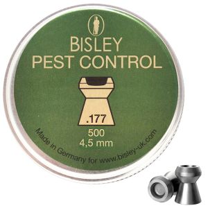 Bisley Pest Control .177 4.50mm Pellets Air Rifle Gun 500 Tin Hunting Ammo