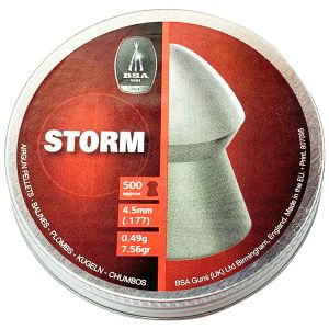 BSA Storm Pointed .177 4.5mm Pellets DAMAGED TIN