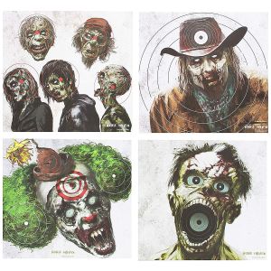 Crosman Zombie Paper Airgun Rifle Pistol Targets [20 Pack] 4 Designs