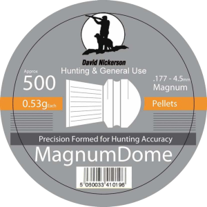 David Nickerson Magnum Domed .177 4.5mm Air Rifle Pistol Gun Pellets 500 Tin