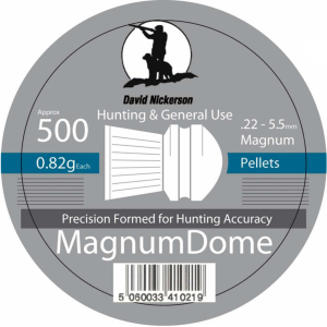 David Nickerson Magnum Domed .22 5.5mm Air Rifle Pistol Gun Pellets 500 Tin