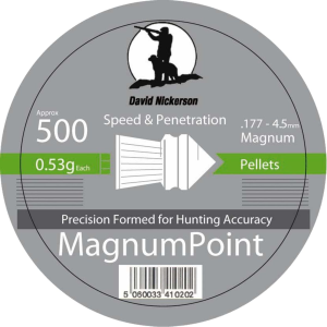 David Nickerson Magnum Pointed .177 4.5mm Air Rifle Pistol Gun Pellets 500 Tin