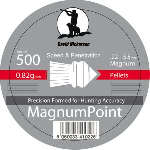 David Nickerson Magnum Pointed .22 5.5mm Air Rifle Pistol Gun Pellets 500 Tin