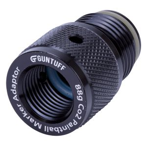 GunTuff 88g / 90g CO2 Capsule Adapter for Paintball Markers & Rifles - Black Anodised Aluminium Adapter