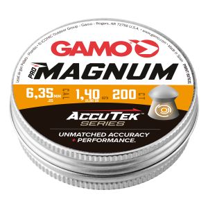 Gamo Pro Magnum AccuTek Pellets .25 6.35mm Air Rifle Pellets Tin 200