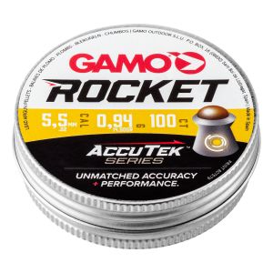 Gamo Rocket AccuTek Pellets .22 5.5mm Air Rifle Pellets Tin 100