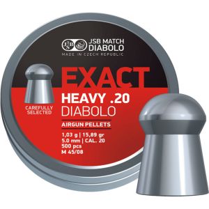 JSB Match Exact Heavy Domed .20 15.89gr Airgun Pellets 500 Tin Air Rifle