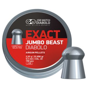 JSB Jumbo Exact Beast Diabolo .22 5.52mm 33.956gr Airgun Pellets 150 Tin
