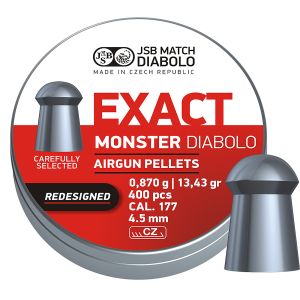 JSB Exact Monster Redesigned Pellets [.177][4.52mm][400] **DAMAGED TIN**
