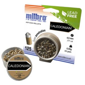 Milbro Caledonian Lead Free .177 Pellets 125 Tin 8.5gr Airgun Air Rifle Pistol