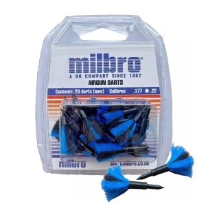 Milbro Steel Airgun Darts .177 4.5mm Pellets 20 Pack Air Rifle Pistol