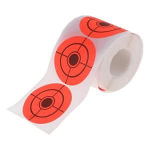 Milbro Stickers Targets Shooting High Viz Roll Of 250 Labels Practice Airgun Rifle