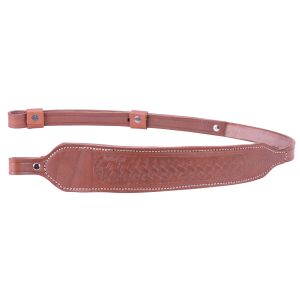 GunTuff Cobra Leather Sling Part Lined Adjustable Airgun Air Gun Rifle Brown
