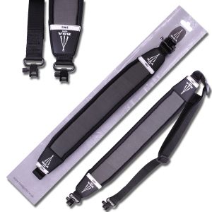 BSA Neoprene Rifle Sling Grey with Steel Quick Release QD Swivels for Airgun & Rifle 6213139