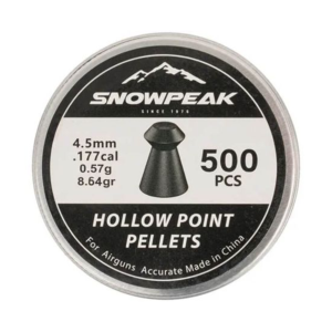 SnowPeak Hollow Point .177 Pellets 500 Tin 8.64gr Airgun Air Rifle Pistol