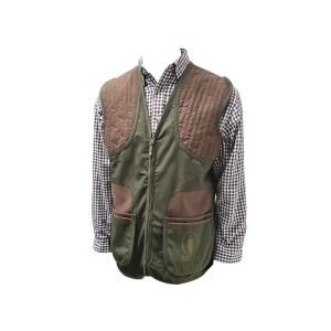 Bisley Shooting Vest Mens M L XL Olive Brown Hunting Waistcoat Clay Pigeon Shooting