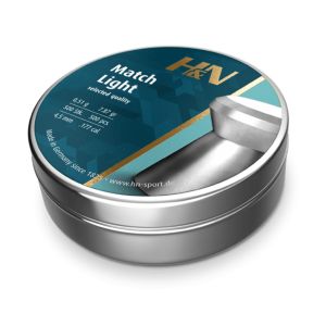 H&N Match Light Pellets .177 4.49mm 7.87gr 500 Tin